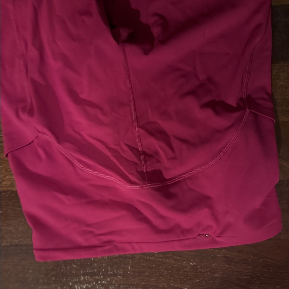 Red Leggings Solid Fabric Full-Length - image 4